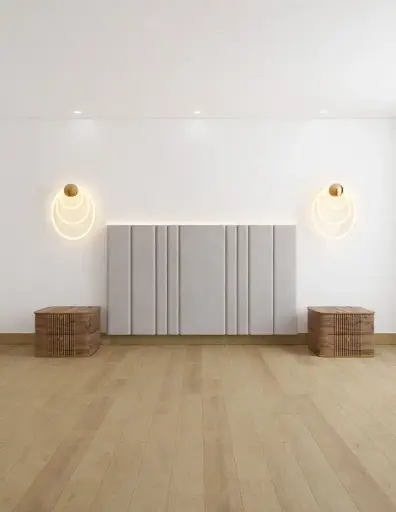 Cabecera DESIGN LUXURY HOLLAND VELVET 120 cm altura. Cabecera en combinaciones de paneles en 60 ,30 y 15 cm de tapiceria de Calidad Superior, Base de cama Reforzado con angulos de Acero y Somier de Alta Resistencia (copia)